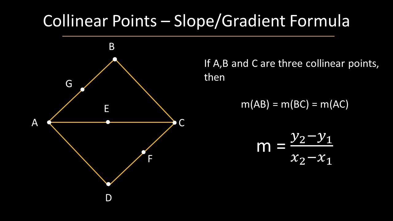 Collinear points - gradient formula