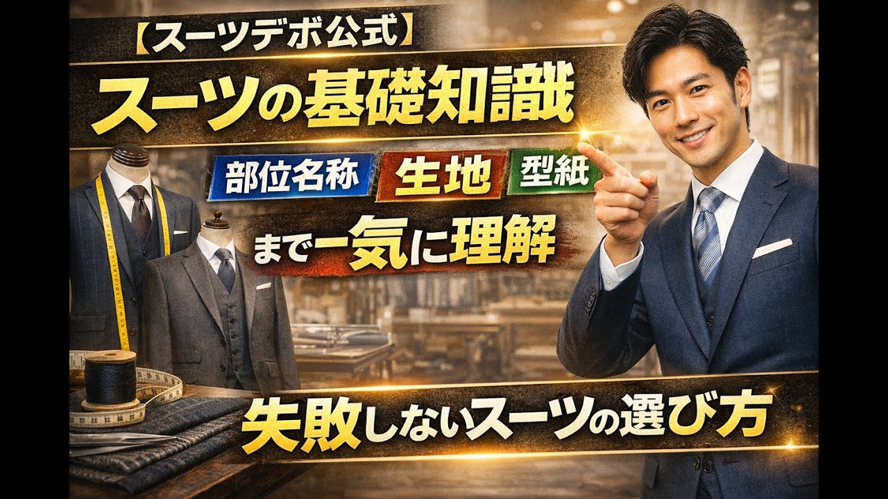 【スーツデポ公式】【スーツの基礎知識】部位名称・生地・型紙まで一気に理解｜失敗しないスーツの選び方