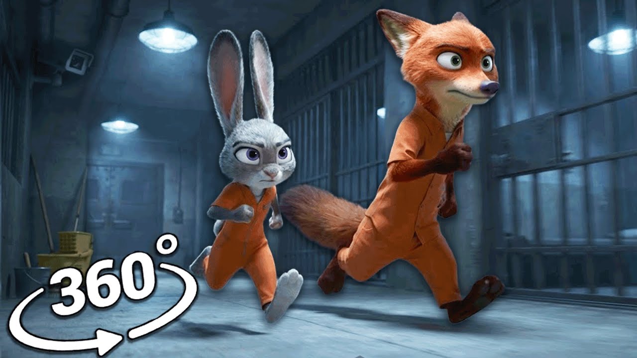 Zootopia : Judy Hopps & Nick Wildes Prison Break ! 360° | VR