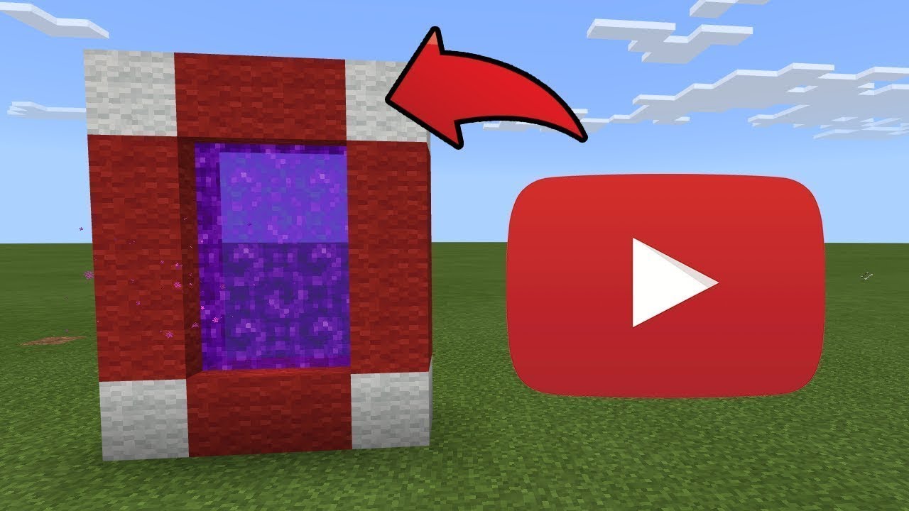 How To Make a Portal to the Youtube Dimension in MCPE (Minecraft PE)