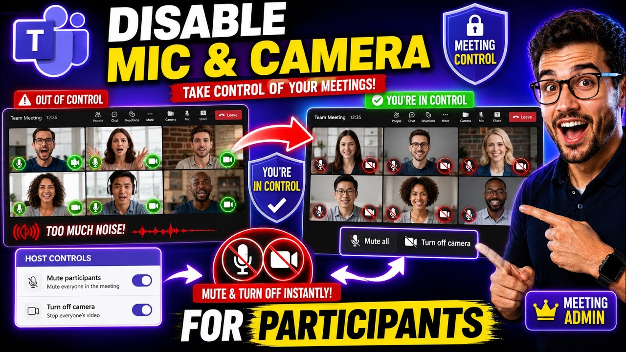 How to Disable Microphone and Camera for Participants in Microsoft Teams