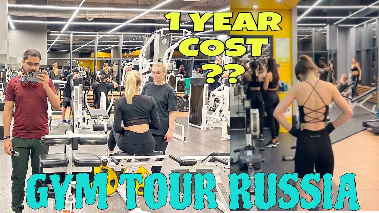 RUSSIA VLOG - GYM FACILITIES IN RUSSIA & GYM PRICE & GYM TOUR RUSSIA| GYM WITH RUSSIAN PEOPLE #GYM