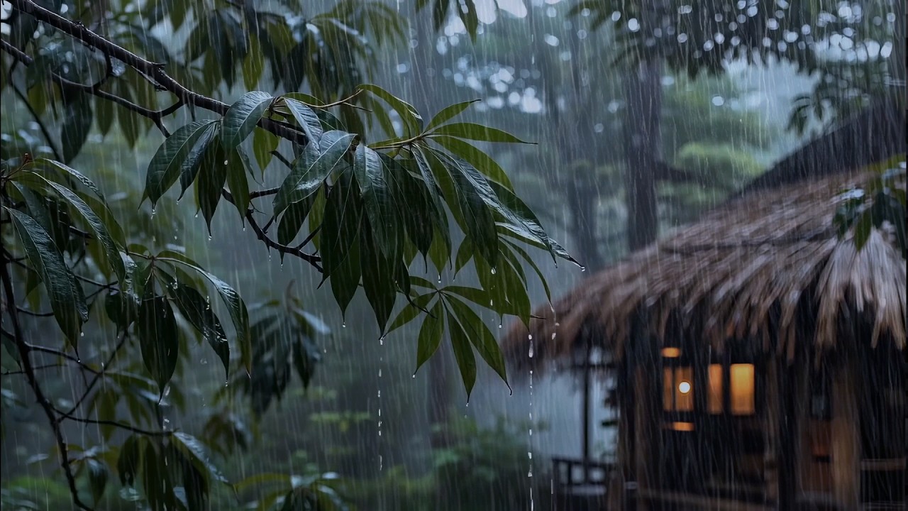 Ночной Дождь на Лесных Листьях — Успокаивающие Звуки для Глубокого Сна как у Младенца