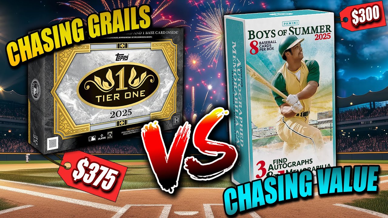 GRAILS -VS- VALUE | 2025 Topps Tier One -VS- Panini Boys of Summer Hobby Box Battle 2025
