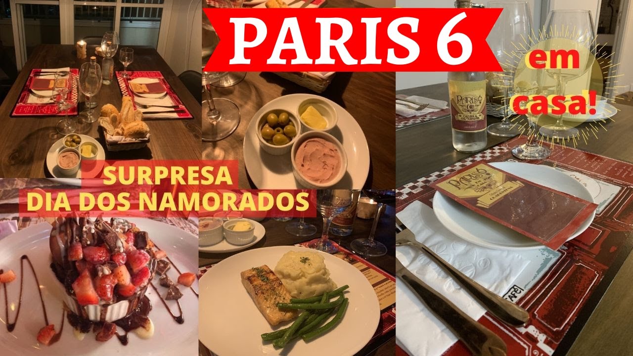 JANTAR COMPLETO Entrada, Prato Principal, Sobremesa e Decoração igual do PARIS 6! #RestauranteEmCasa