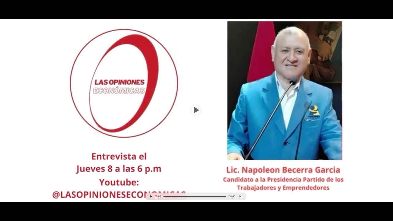 Entrevista a Napoleon Becerra candidato a la Presidencia partido de los Trabajadores y Emprendedores