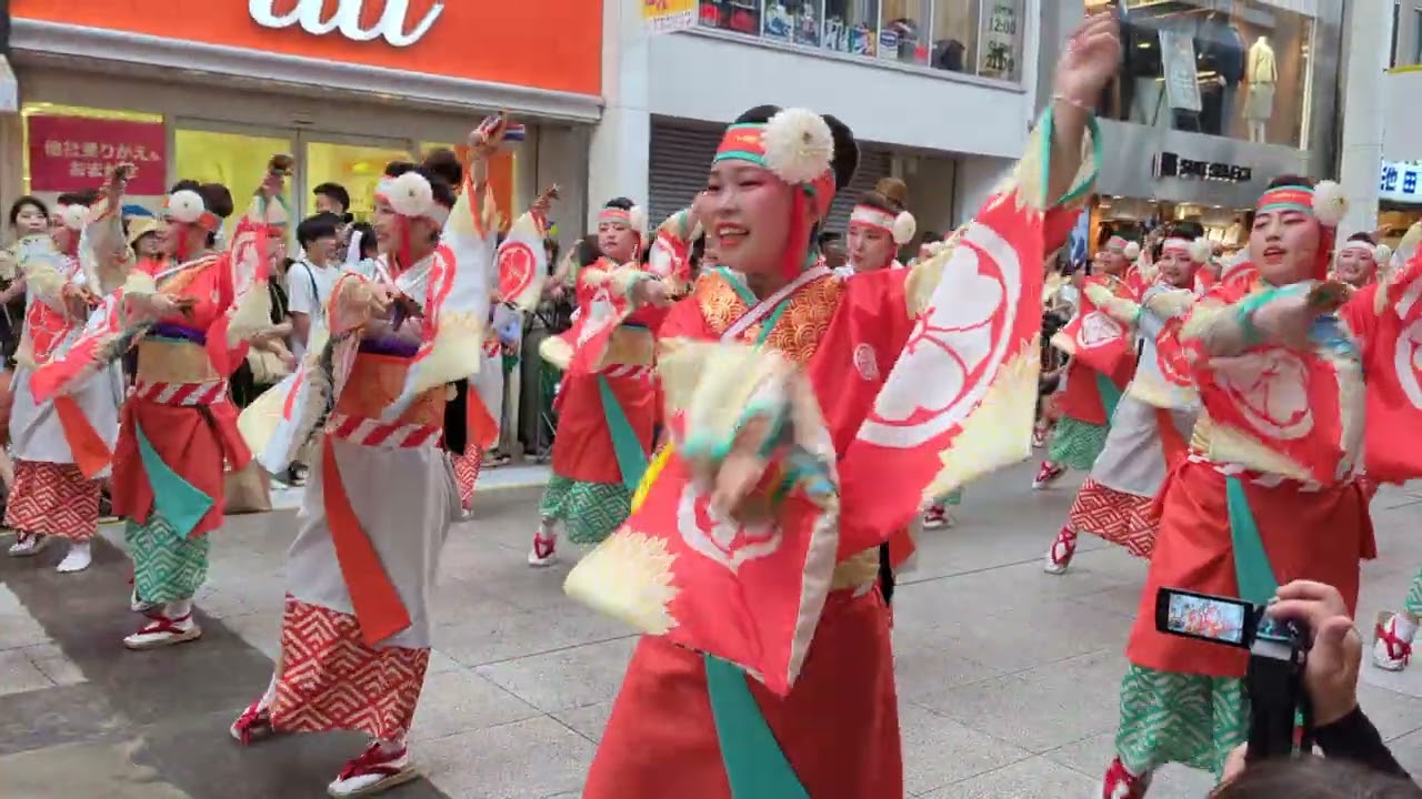 濱長花神楽　第70回よさこい祭り　本祭2日目　帯屋町演舞場