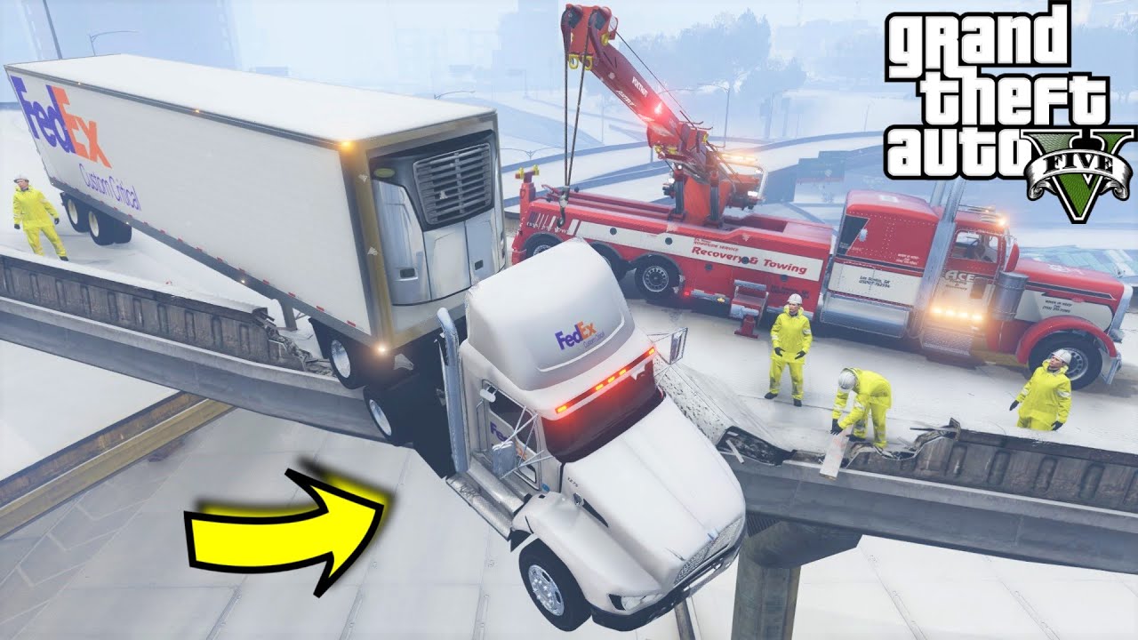 GTA 5 Mods FedEx Truck Crashes While Transporting The Pfizer COVID-19 Vaccine To Hospitals