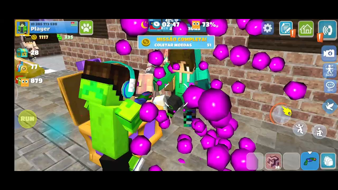 Recuperando moedas no Party Craft