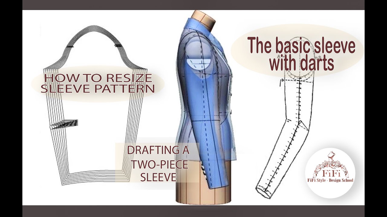 FiFi Style : Hướng dẫn nhảy size tay áo căn bản,vẽ tay áo căn bản có pen,vẽ tay áo 2 mảnh