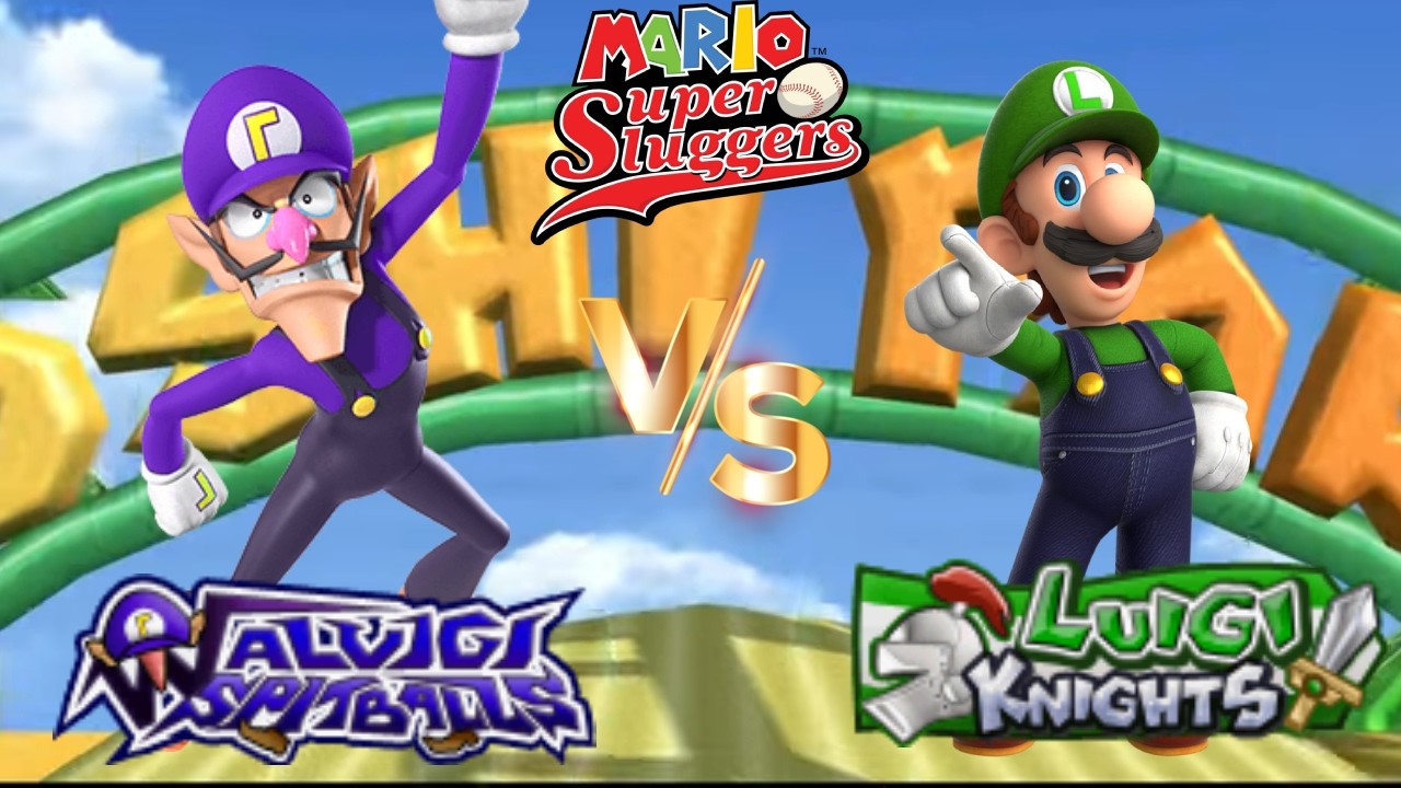Super Mario Sluggers - Season 132 Game 12 Waluigi vs Luigi [Yoshi Park Day]