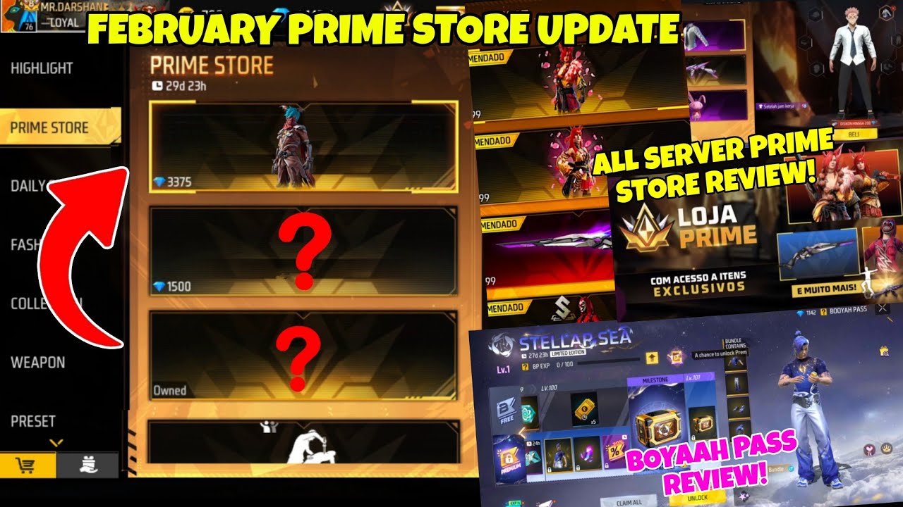 February Prime Store Update 2026 | FREE FIRE NEW EVENT | FF NEW EVENT | FREE FIRE NEW EVENT TODAY