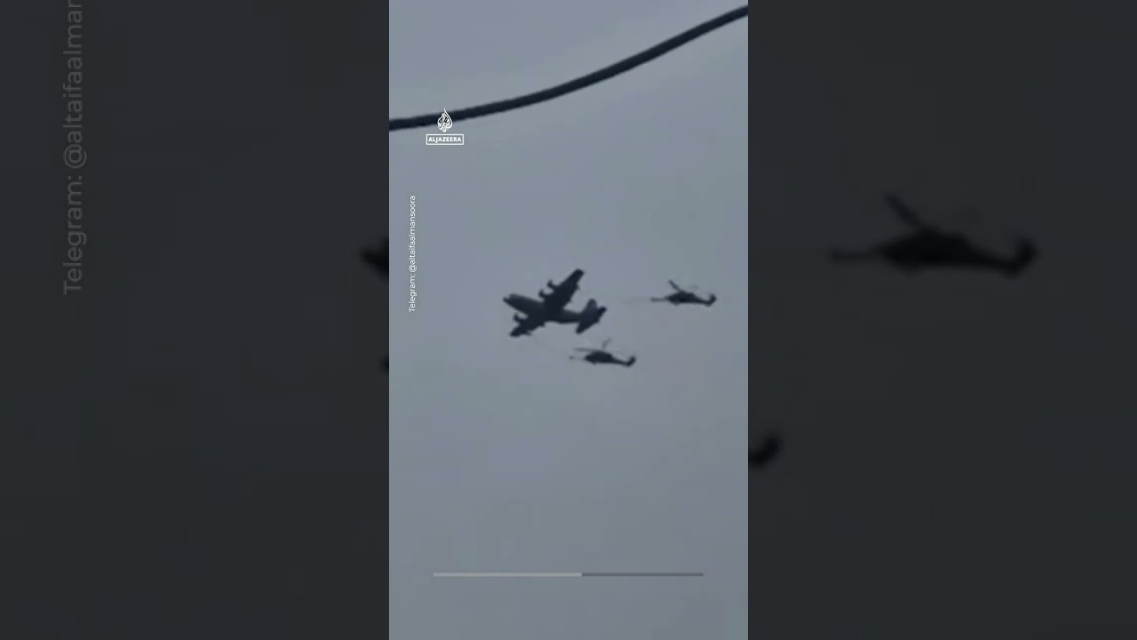Iran release videos of US aircraft searching for pilots shot down in Iran | AJ #shorts