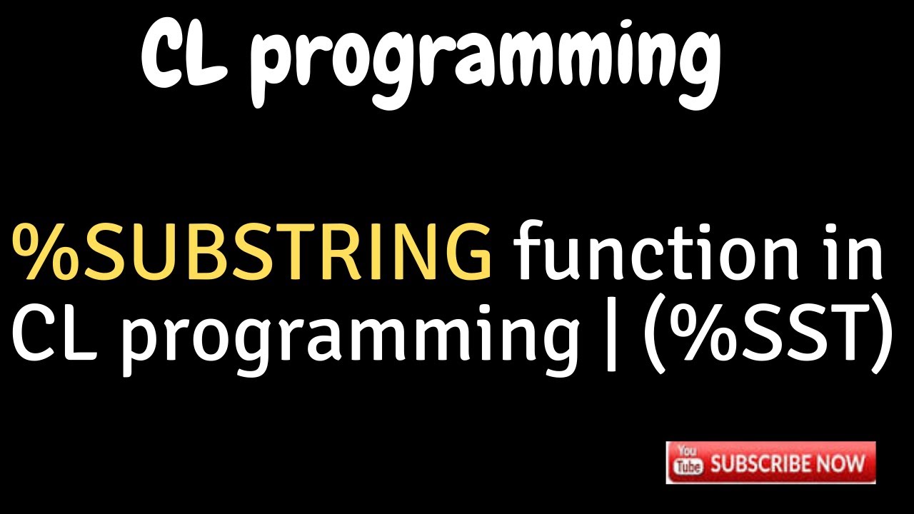 IBM i, AS400 Tutorial, iSeries, System i -%SUBSTRING function in CL programming | (%SST)