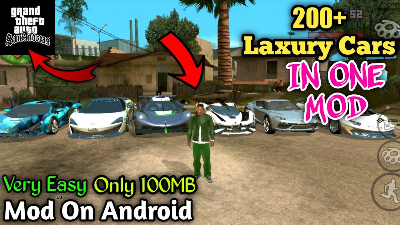 How To Install New 200+ Laxury Cars Mod On GTA San Andreas For Android|Malayalam| [6K Tech]
