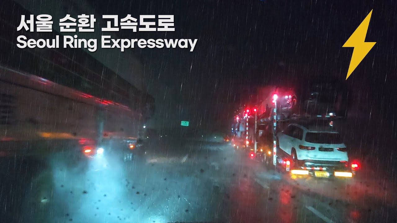 Heavy Rain Driving💧Calm and comfort in the pouring rain. Worries are washed away by the rain