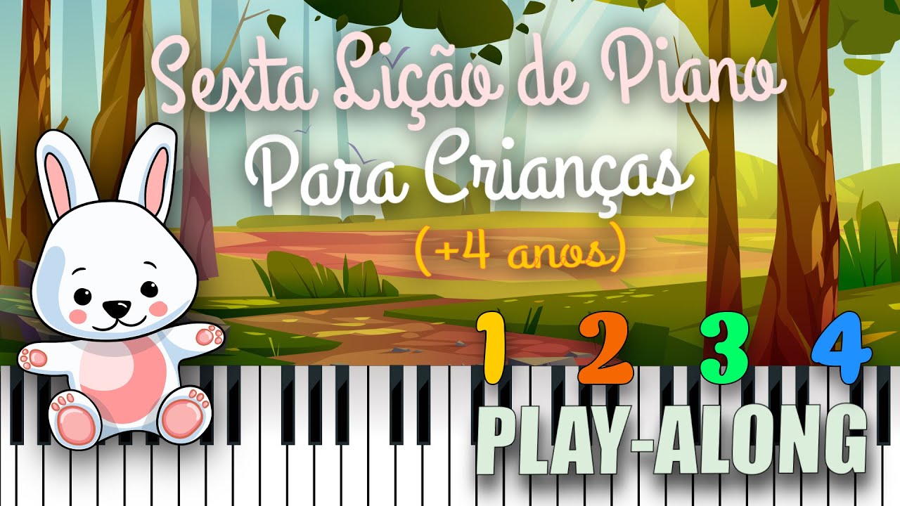 Sexta Lição de Piano para crianças (play-along) - ”O carrossel da fantasia”  (+4 anos)