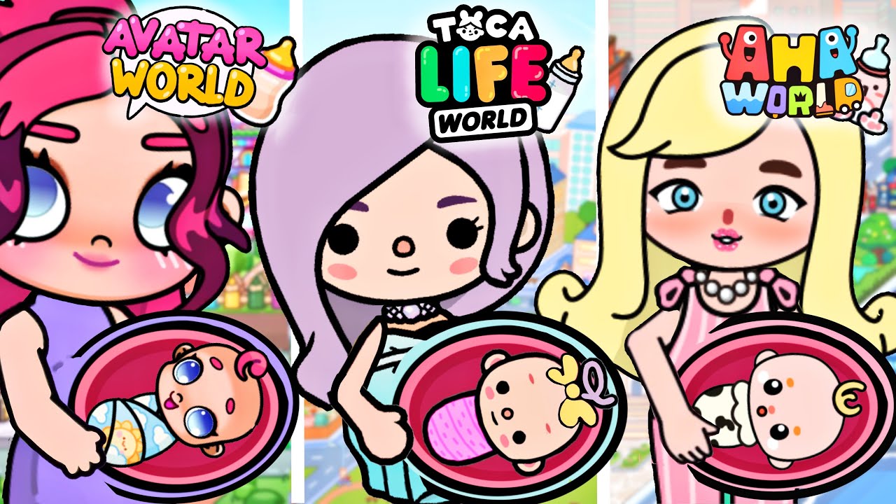 Avatar World Baby vs Toca Boca Baby vs Aha World Baby 👶🍼 | Avatar World & Toca Life World Stories