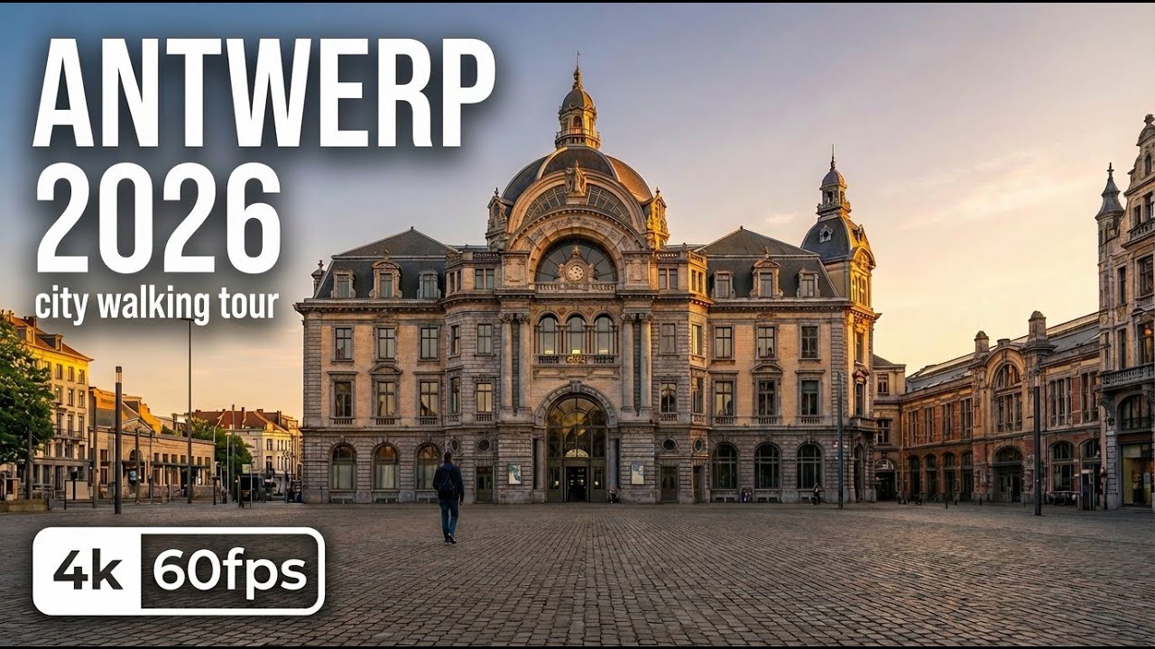 Antwerp, Belgium 🇧🇪 Relaxing City Walking Tour 2026 [ 4k ] | ASMR | Historical Facts | City Vibes