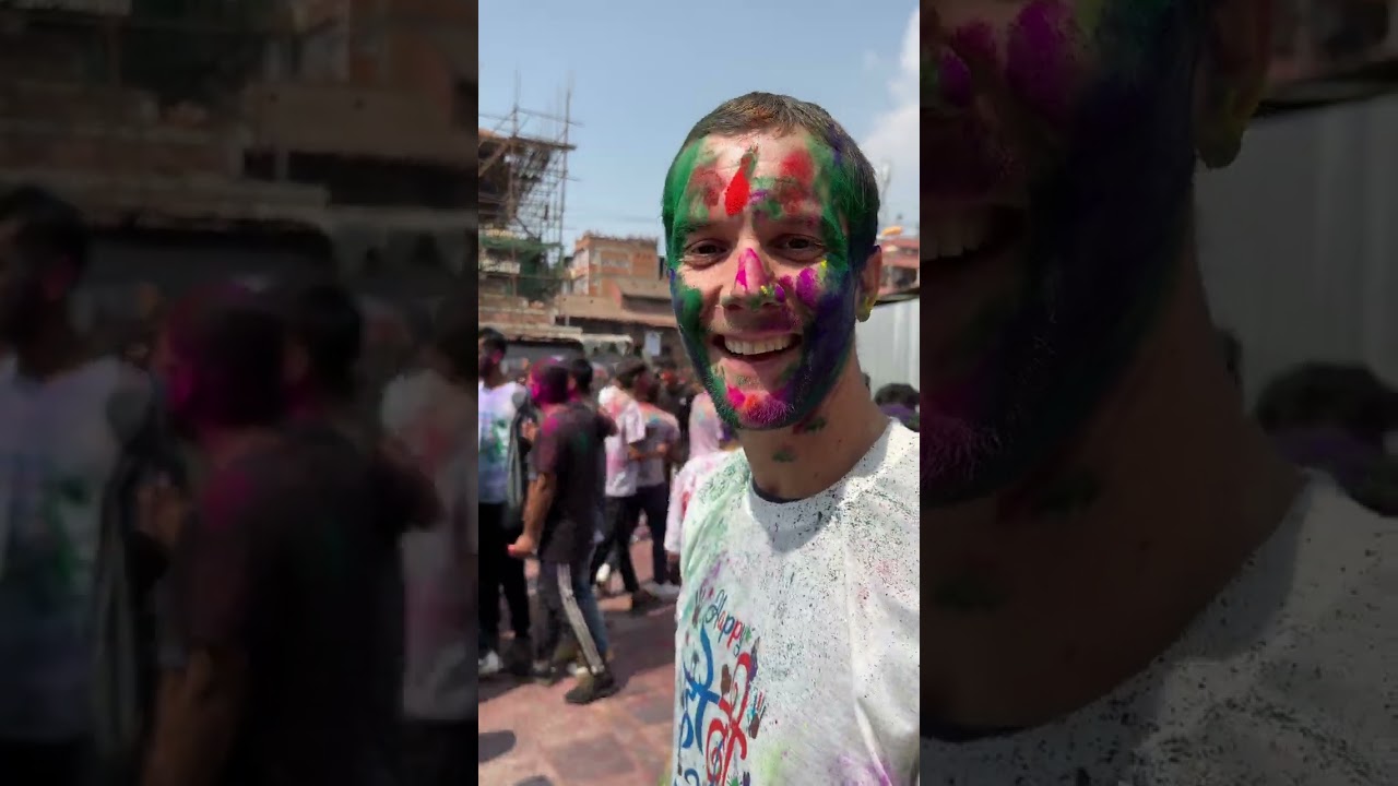 Foreigners Celebrating HOLI in Nepal! (Wild Experience)