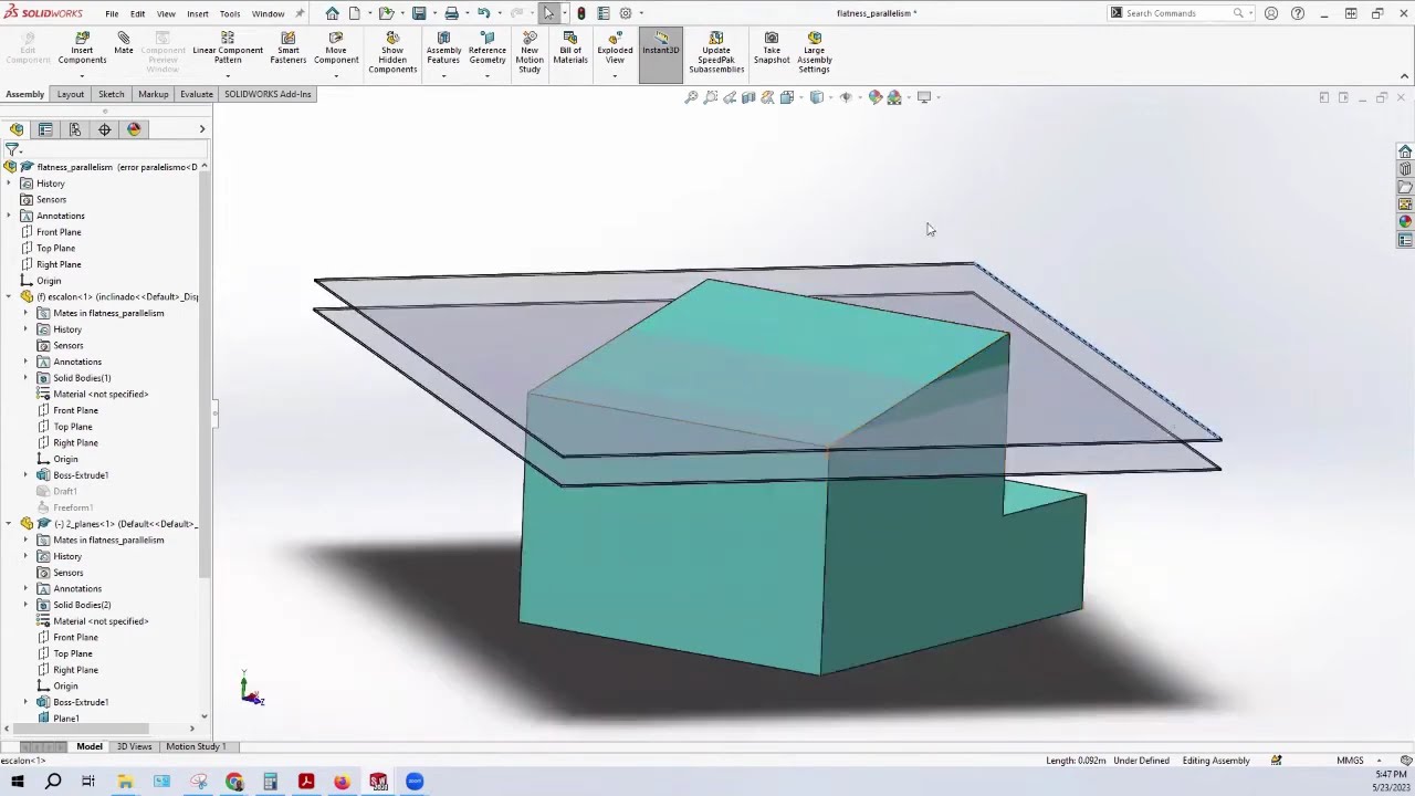 Explicación en 3D: Planicidad, Paralelismo, Perfil de Superficie sus zonas de Tolerancia, ejemplos