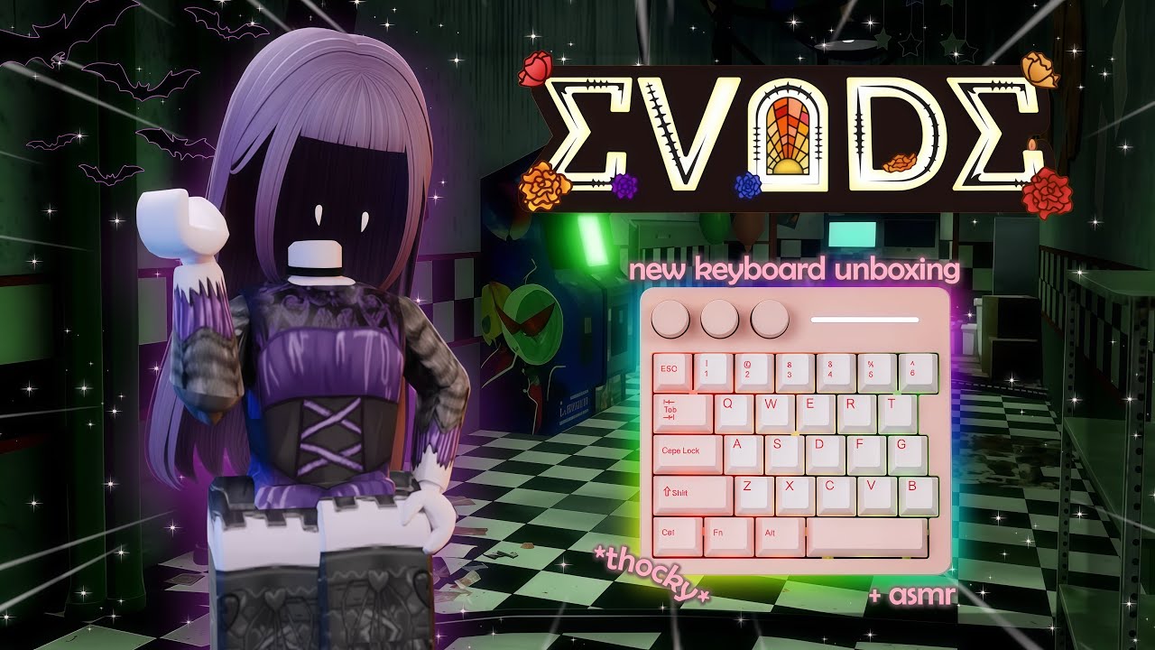 Roblox EVADE Gameplay 🕸️ Halloween Event 🦇 | Cybrix29 Keyboard Unboxing + ASMR @kiiboom.official