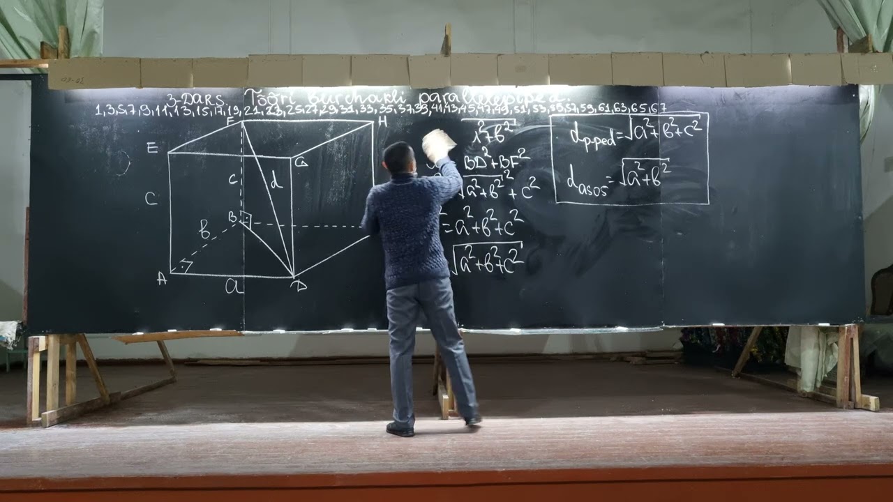 IDC-STEREOMETRIYA.3-DARS. TO'G'RI BURCHAKLI PARALLELEPIPED