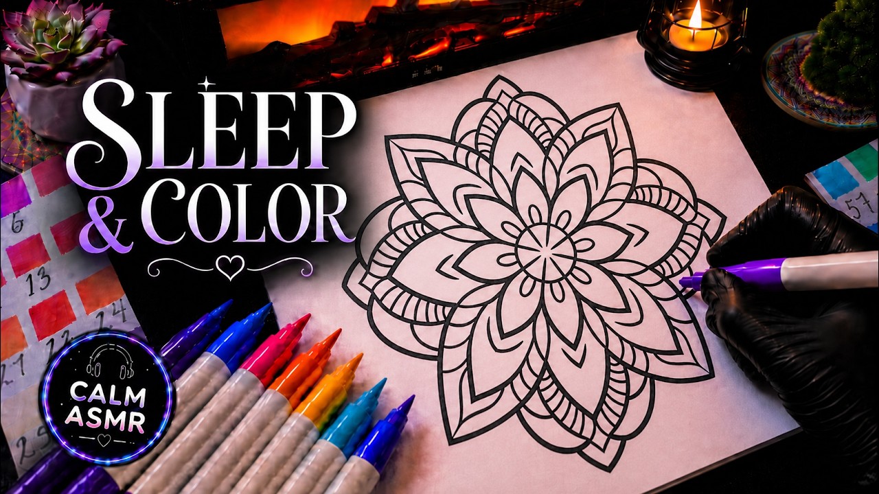 1 Hour Calm Marker Sounds ✨ Relaxing Art ASMR for Focus, Rest & Sleep