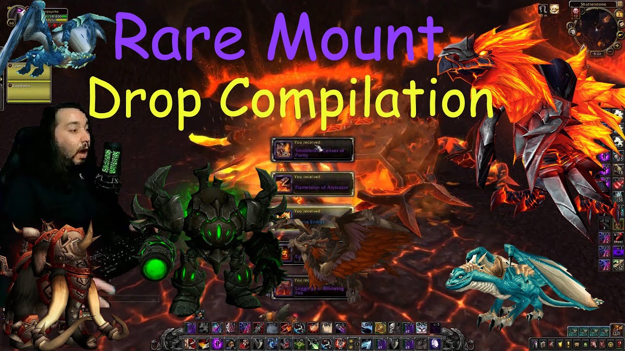 Getting Extremely Rare Mounts Drop Compilation World of Warcraft 9.1