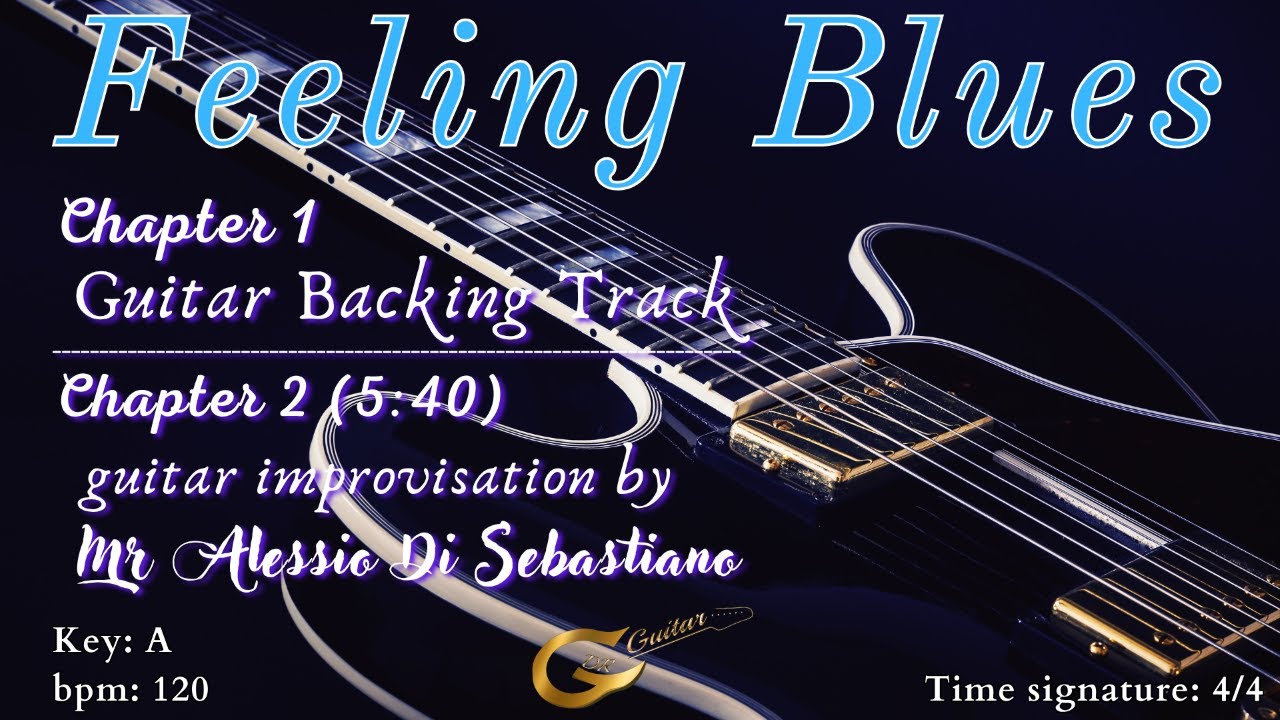 Feeling Blues Guitar Backing Track in (A)