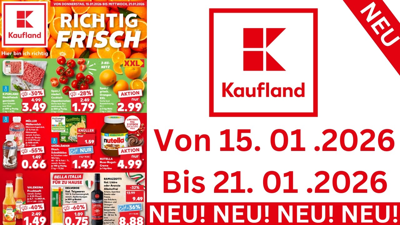 KAUFLAND Prospekte Angebote Werbung G&uuml;ltig ab 15.01.2026 bis 21.01.2026 Werbung DE