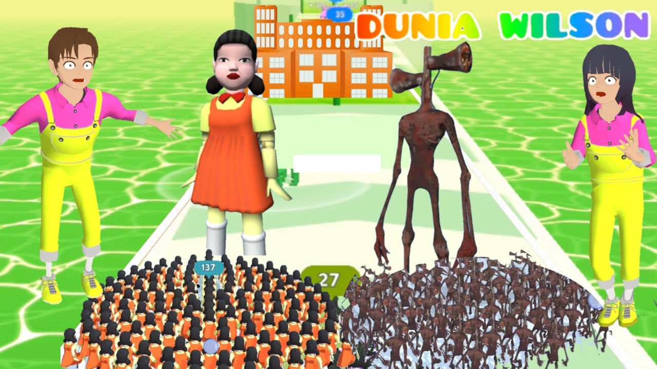 Yuta Mio Jadi Siren Head Raksasa vs Squid Game FULL MOVIE 😍🥰 Main Game Monster Run Arena