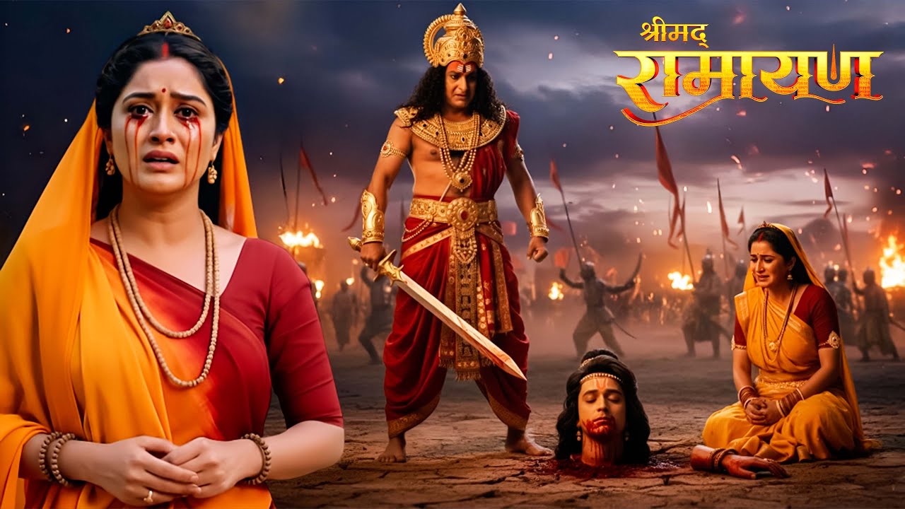 सहस्त्र मुखी रावण द्वारा राम का वध, मचा महाविनाश || Shrimad Ramayan | Full Episode ||