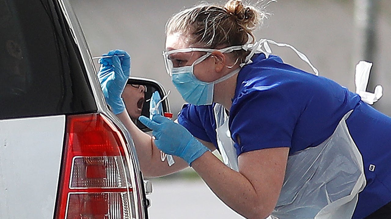 Theme park turns into drive-thru coronavirus testing facility