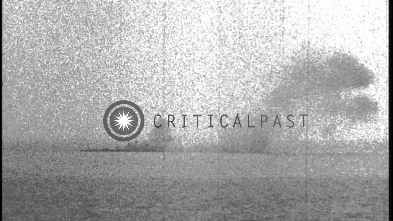 Captured Japanese submarine explodes before it sinks. HD Stock Footage