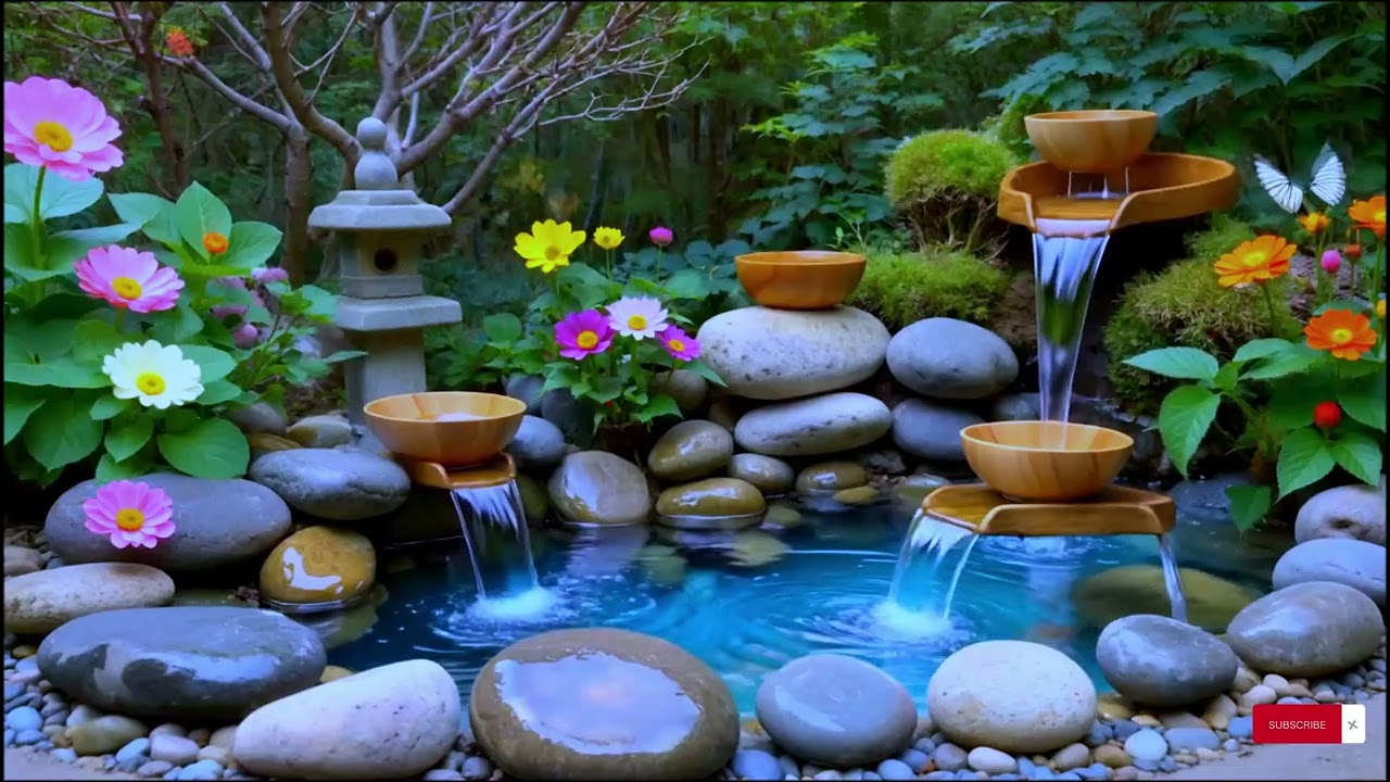 Meditative Piano Music & Water Ambience | Zen Garden Calm