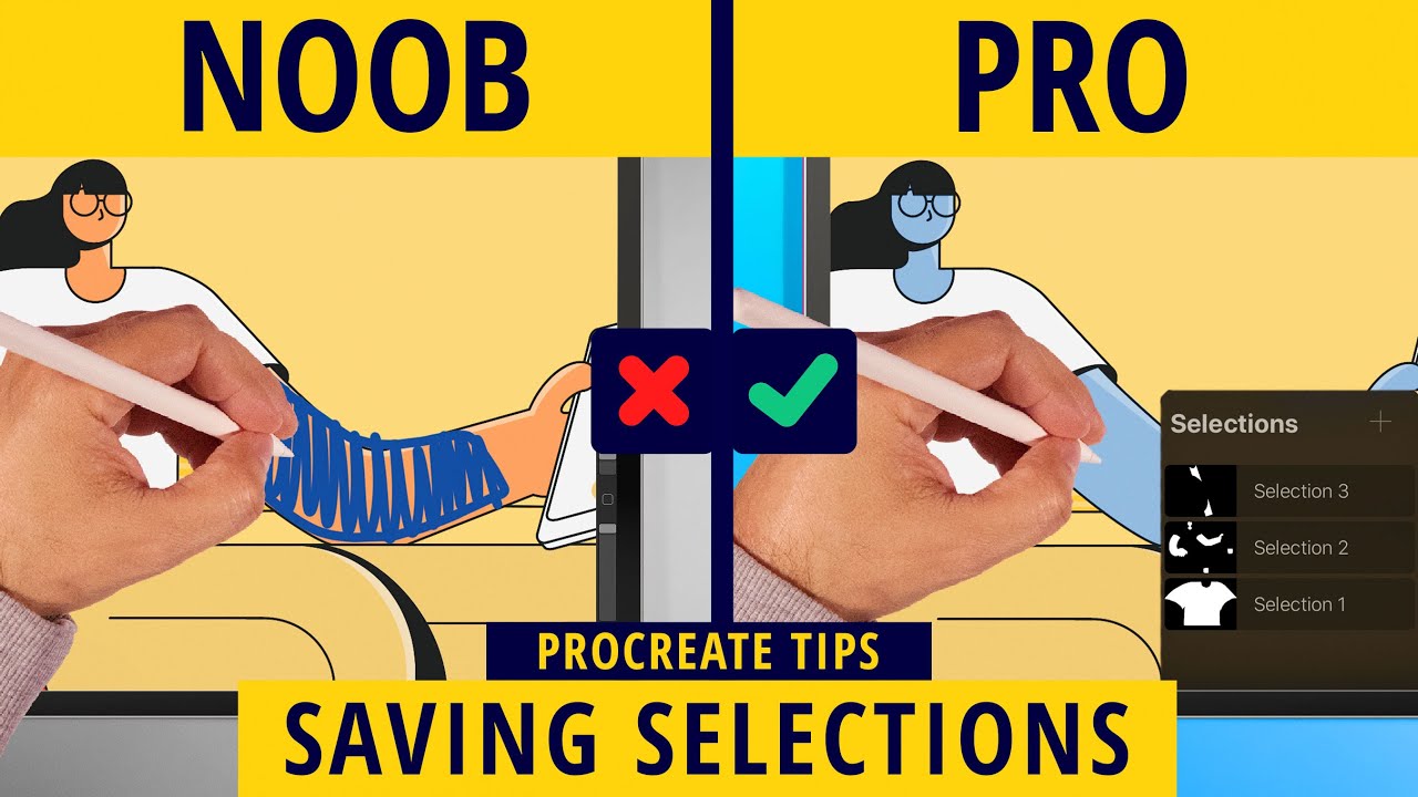 Как никогда не потерять выделенный фрагмент в Procreate! — Советы по Procreate