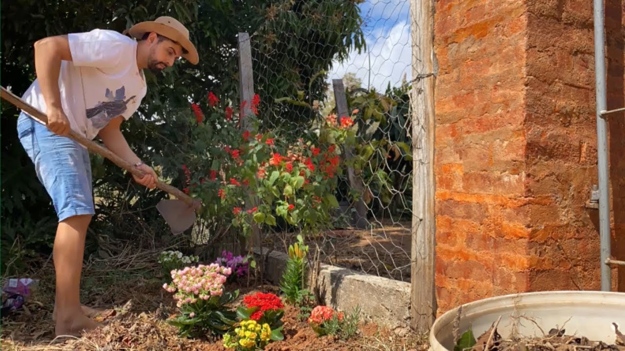🌺 FIZ UM LINDO JARDIM MUITO FLORIDO NA CHÁCARA | GUTIZGRILO