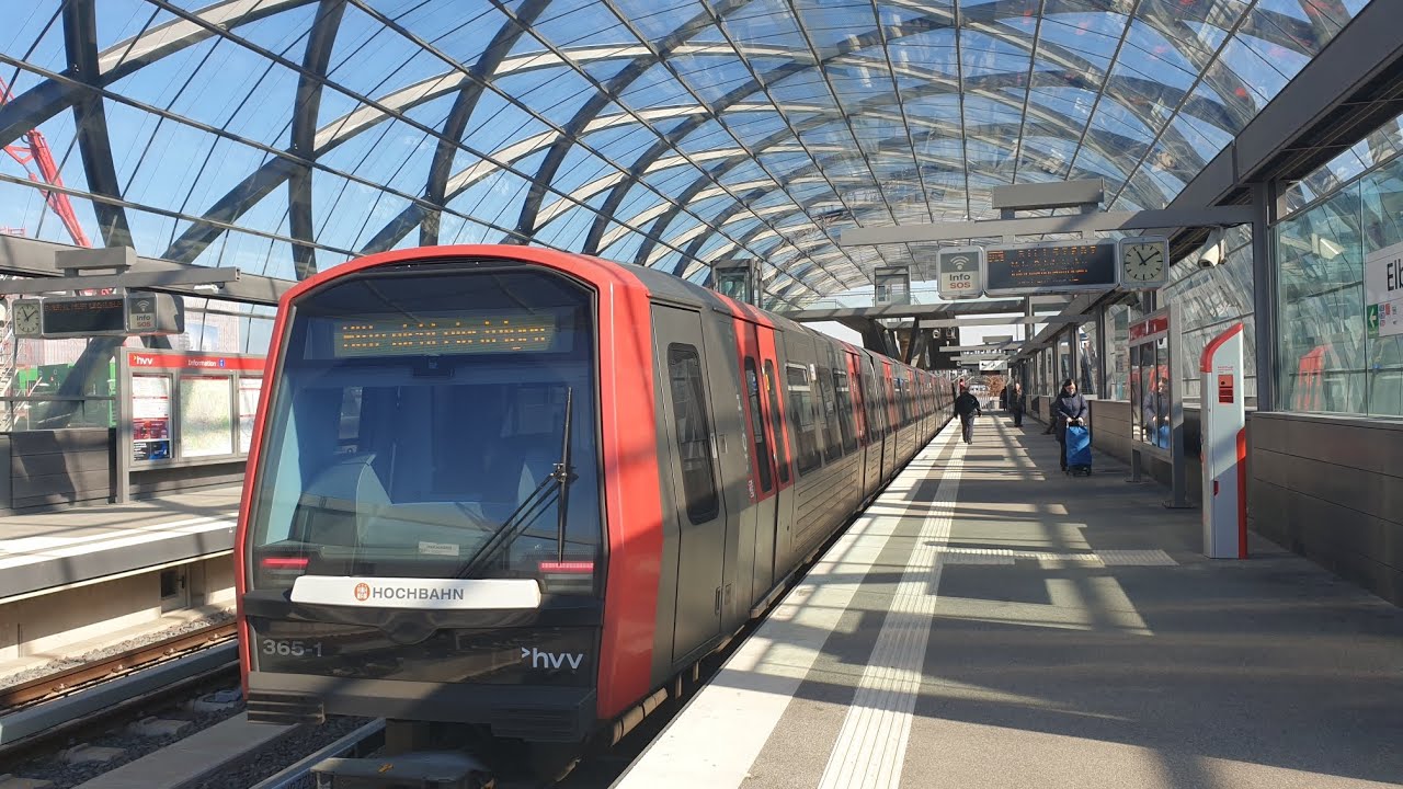 U-Bahn Hamburg|Mitfahrt im DT5 auf der U4 von Billstedt bis Elbbrücken