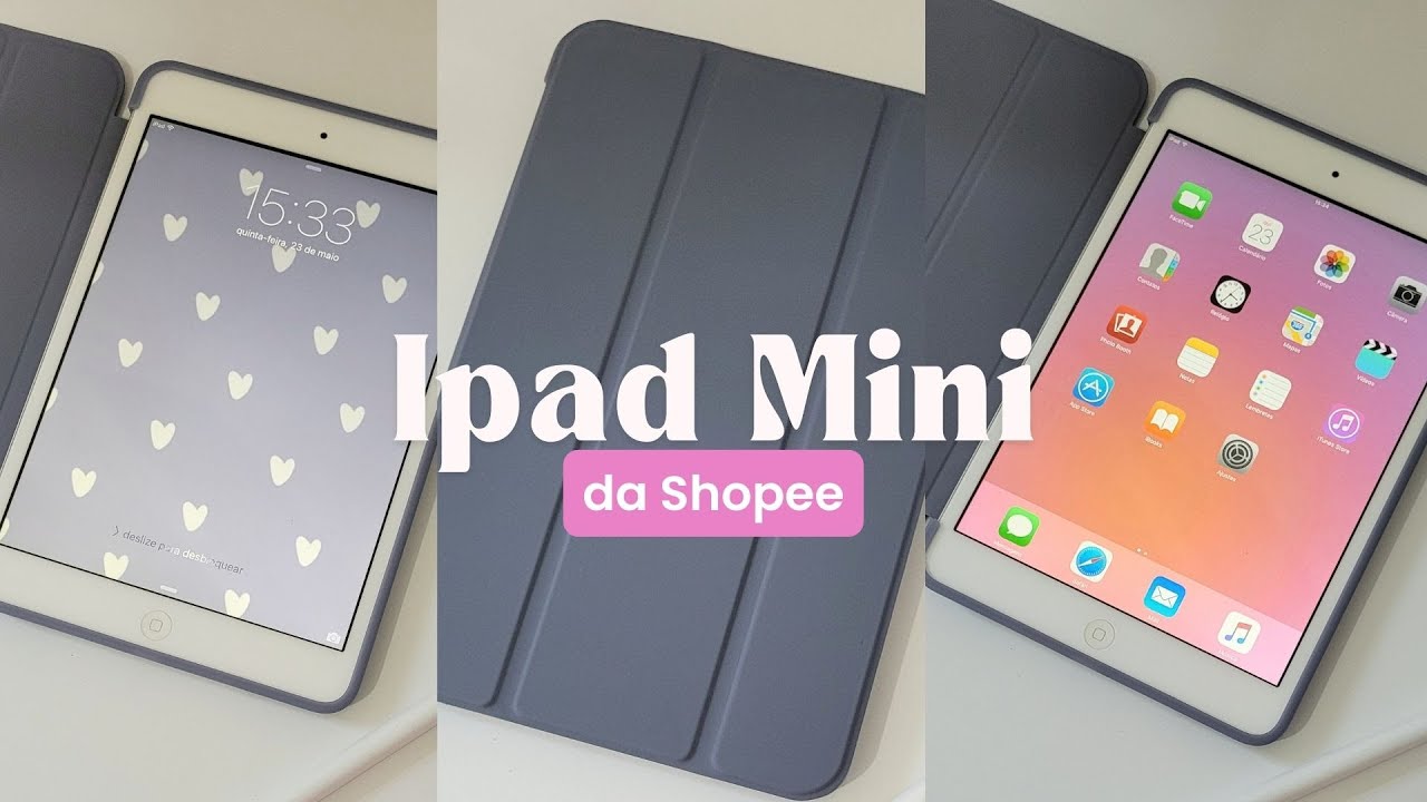 IPAD MINI da Shopee BARATO! por MENOS de R$250 + Acessórios Tablet pra anotações, assistir e leitura
