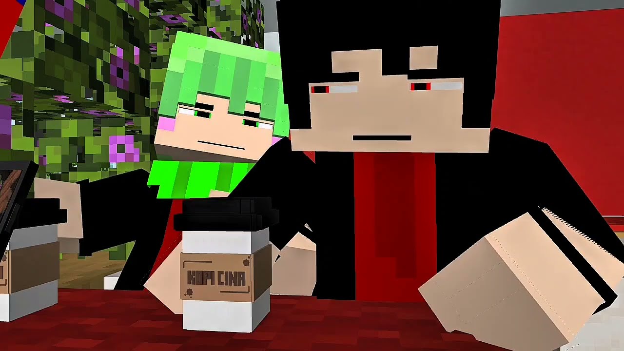 Part3 Minecraft Animation//boy loves//prisma 3d//dark power//music video//