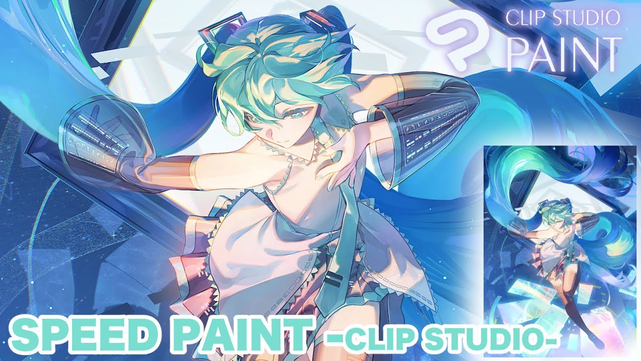 初音ミクの誕生日の絵を描いてみた2025【CLIP STUDIO PAINT　グリザイユメイキング】-SpeedPaint-