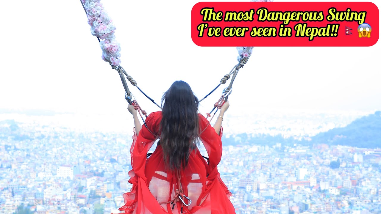 THE MOST DANGEROUS SWING IN NEPAL!! 😱🇳🇵Single Tree 🌴😍 part-1 Family Picnic in KTM Nepal ❤️