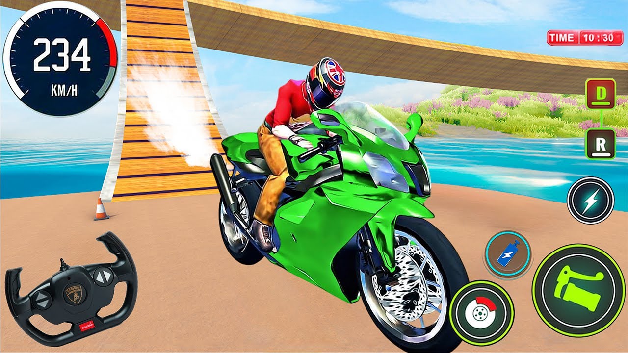 Bike Stunt Mega Ramp Racer 3D - Extreme Motocross Dirt Bike Racing Android Gameplay