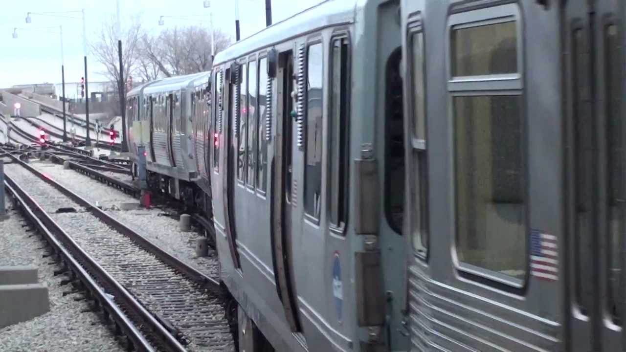 CTA Orange Line trains at Midway