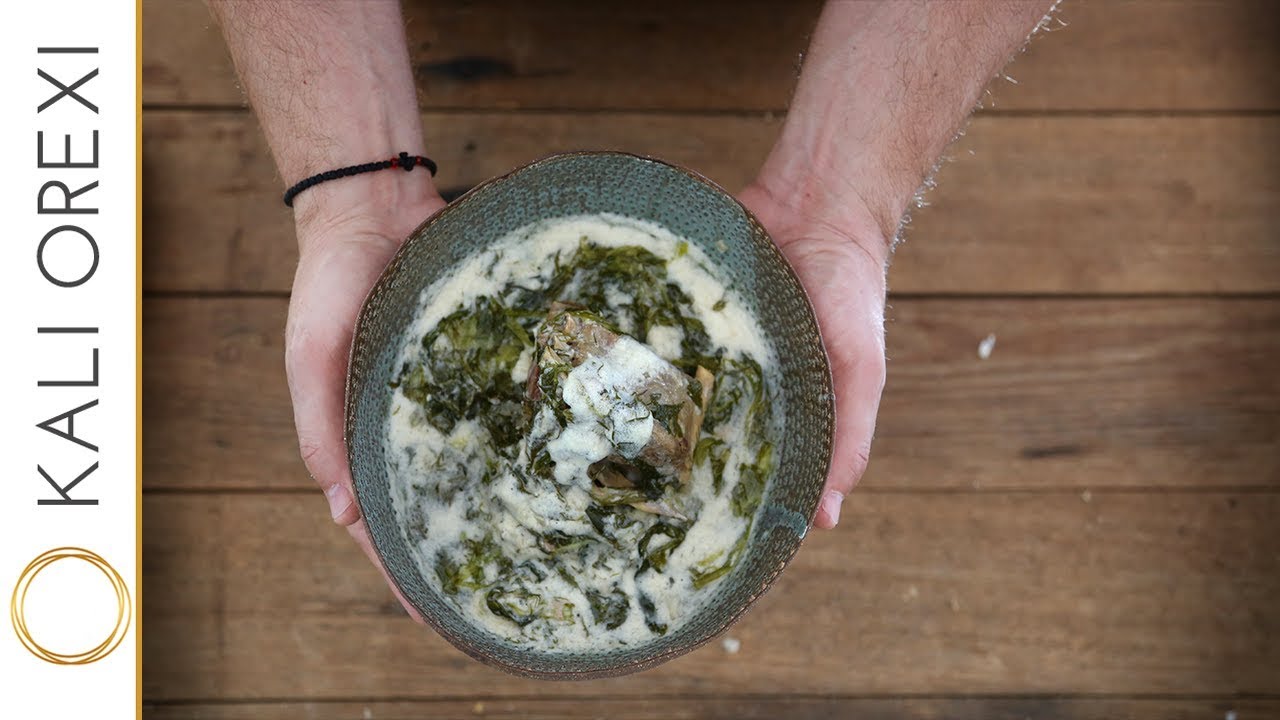 Foti's Lamb Fricassée - Greek Braised Lamb Recipe with Endives and Egg-Lemon Wash