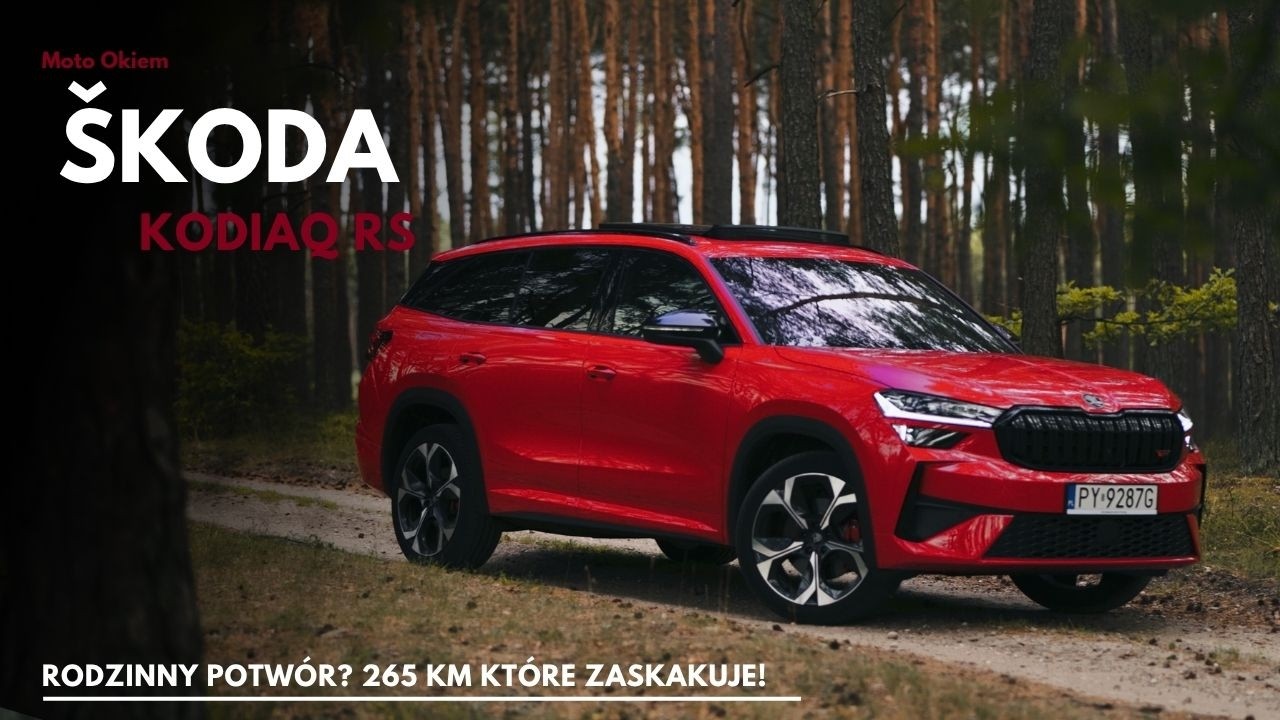 &Scaron;koda wsadziła głośnik do zderzaka... i Kodiaq RS naprawdę mnie zaskoczył! | Test Moto Okiem