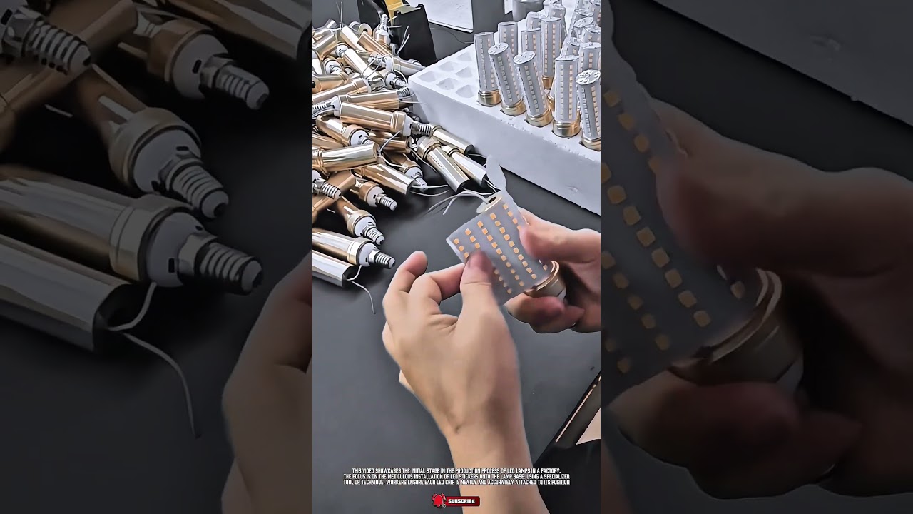 LED Sticker Tool: Fast & Precise LED Lamp Production in Factory #ToolHolder