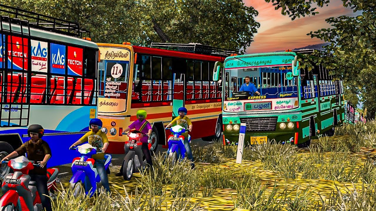 TN Govt Buses Edge Of Turning and Best indian Bus simulator Logitech g29 gameplay