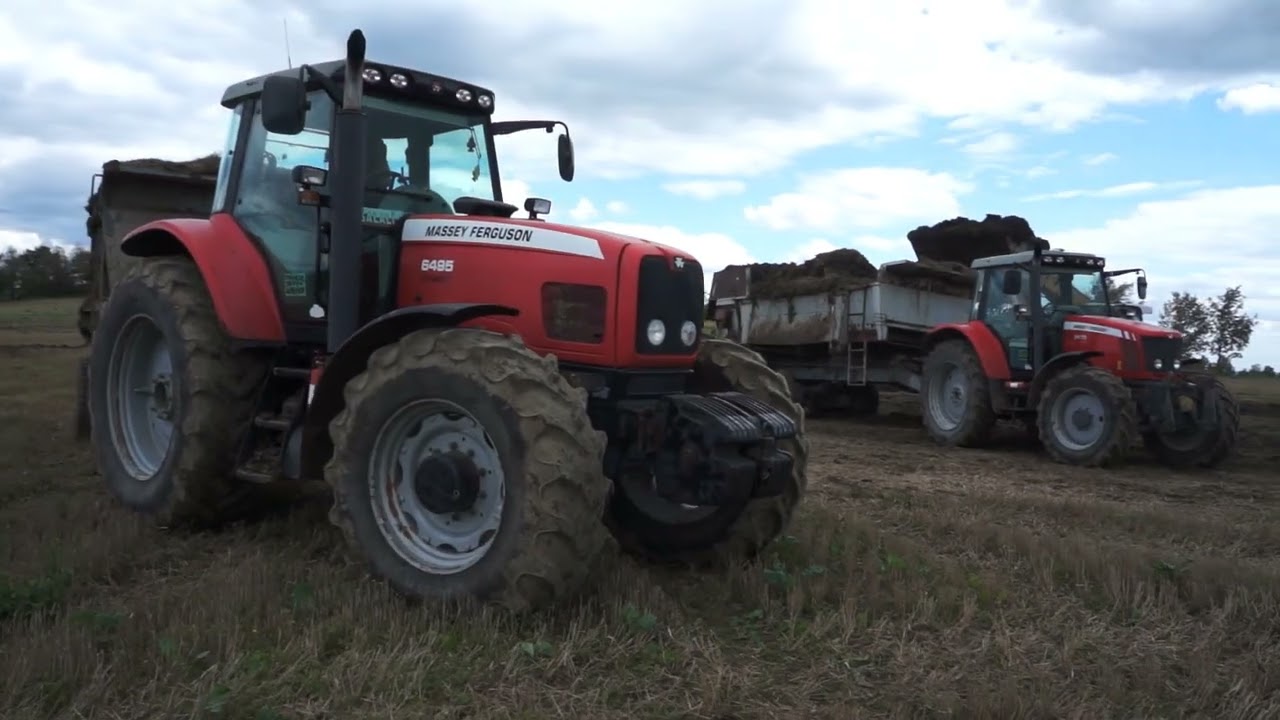 Rozmetání hnoje 2022/ZD Lipová/Maseey ferguson 6495/5470.Jcb agri plus